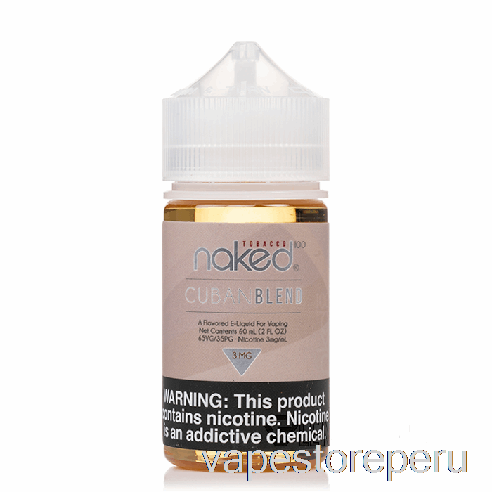 Mezcla Cubana De Humo Vape - Tabaco Desnudo 100 - 60 Ml 3 Mg